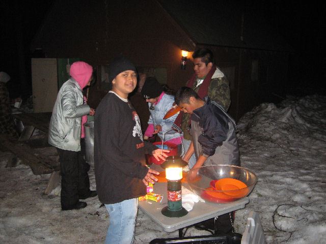 2008 Snow Trip Washing Dishes